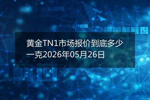 黄金TN1市场报价到底多少一克2026年05月26日