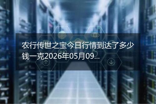 农行传世之宝今日行情到达了多少钱一克2026年05月09日