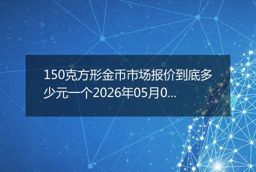 150克方形金币市场报价到底多少元一个2026年05月09日