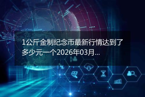 1公斤金制纪念币最新行情达到了多少元一个2026年03月16日