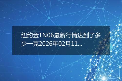 纽约金TN06最新行情达到了多少一克2026年02月11日