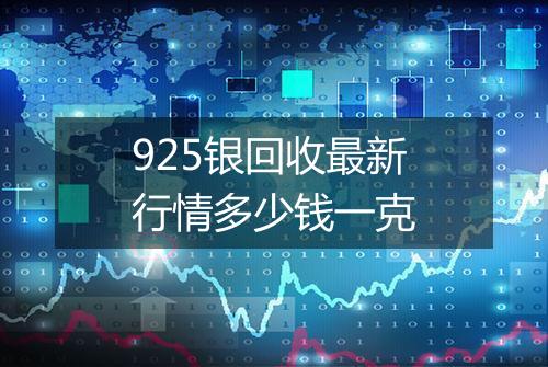 925银回收最新行情多少钱一克