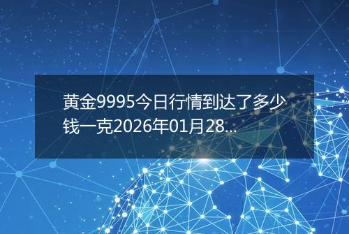 黄金9995今日行情到达了多少钱一克2026年01月28日