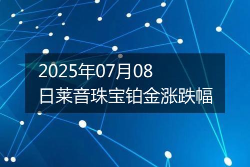 2025年07月08日莱音珠宝铂金涨跌幅