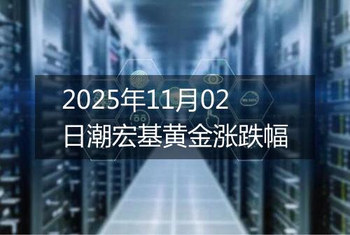 2025年11月02日潮宏基黄金涨跌幅