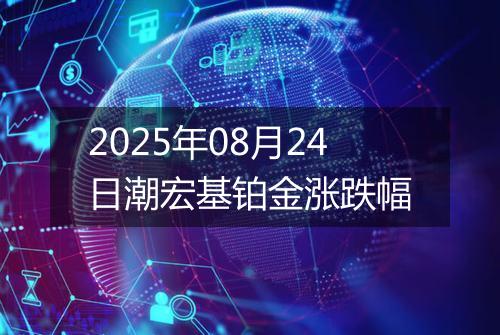 2025年08月24日潮宏基铂金涨跌幅