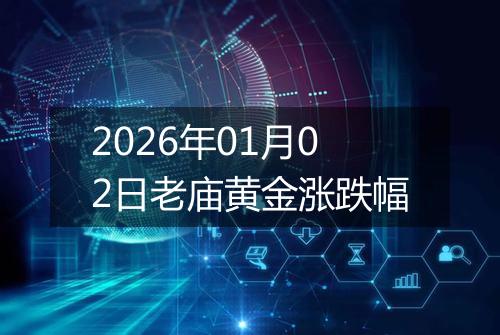 2026年01月02日老庙黄金涨跌幅