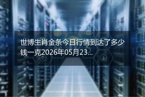世博生肖金条今日行情到达了多少钱一克2026年05月23日