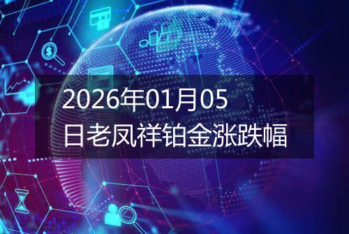 2026年01月05日老凤祥铂金涨跌幅