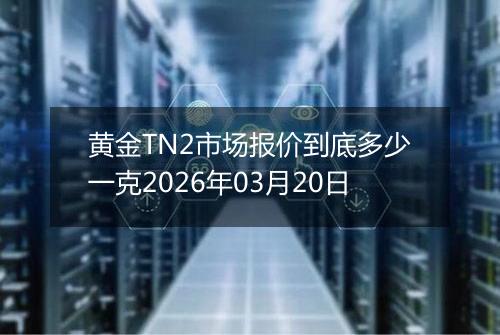 黄金TN2市场报价到底多少一克2026年03月20日