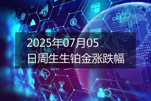 2025年07月05日周生生铂金涨跌幅