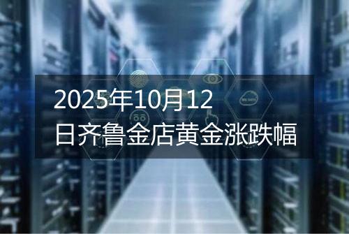 2025年10月12日齐鲁金店黄金涨跌幅