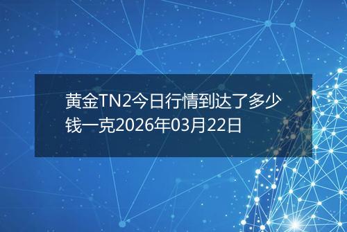 黄金TN2今日行情到达了多少钱一克2026年03月22日