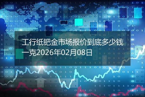 工行纸钯金市场报价到底多少钱一克2026年02月08日