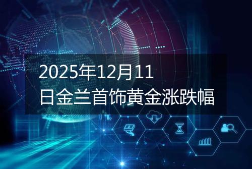 2025年12月11日金兰首饰黄金涨跌幅