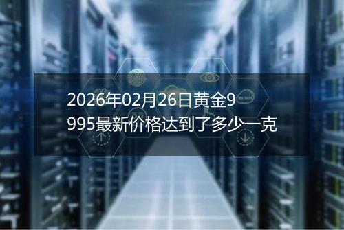 2026年02月26日黄金9995最新价格达到了多少一克