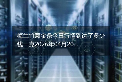 梅兰竹菊金条今日行情到达了多少钱一克2026年04月20日