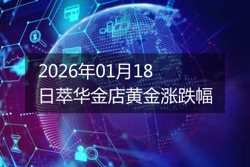2026年01月18日萃华金店黄金涨跌幅