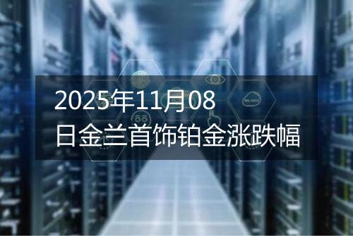 2025年11月08日金兰首饰铂金涨跌幅