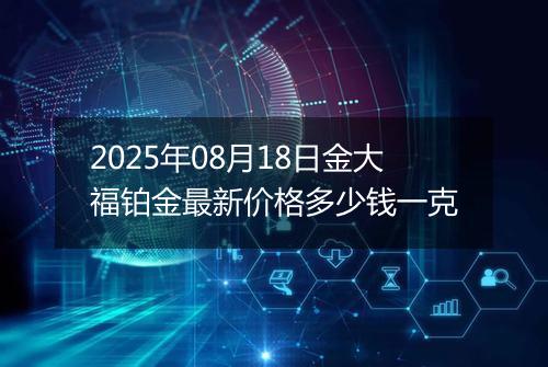 2025年08月18日金大福铂金最新价格多少钱一克
