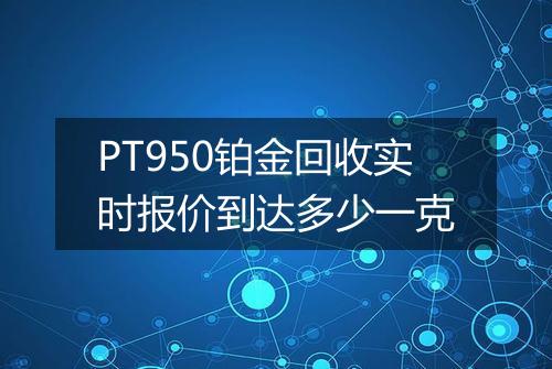 PT950铂金回收实时报价到达多少一克