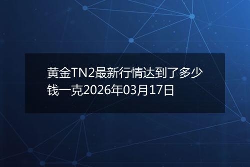 黄金TN2最新行情达到了多少钱一克2026年03月17日