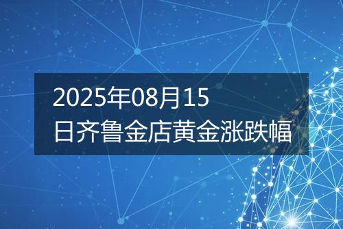 2025年08月15日齐鲁金店黄金涨跌幅
