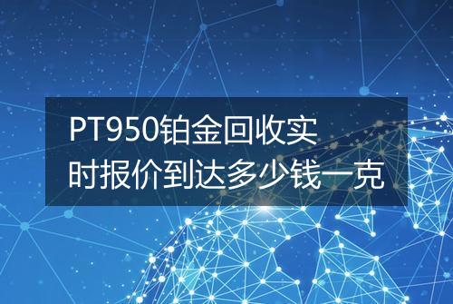 PT950铂金回收实时报价到达多少钱一克