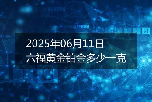 2025年06月11日六福黄金铂金多少一克