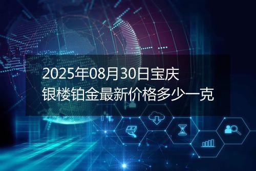 2025年08月30日宝庆银楼铂金最新价格多少一克