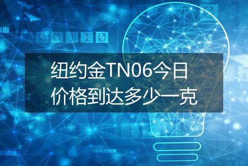 纽约金TN06今日价格到达多少一克