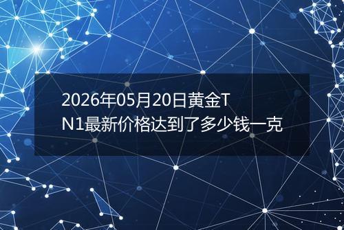 2026年05月20日黄金TN1最新价格达到了多少钱一克