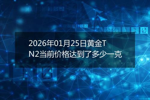 2026年01月25日黄金TN2当前价格达到了多少一克