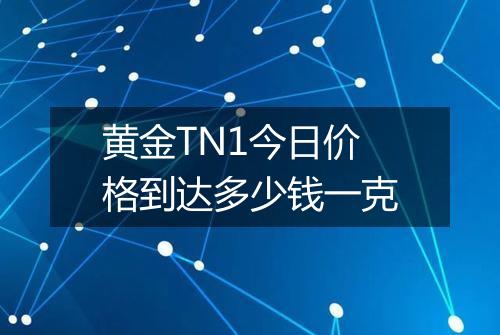 黄金TN1今日价格到达多少钱一克