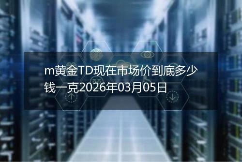m黄金TD现在市场价到底多少钱一克2026年03月05日