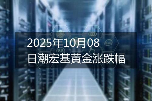 2025年10月08日潮宏基黄金涨跌幅