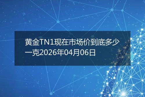 黄金TN1现在市场价到底多少一克2026年04月06日
