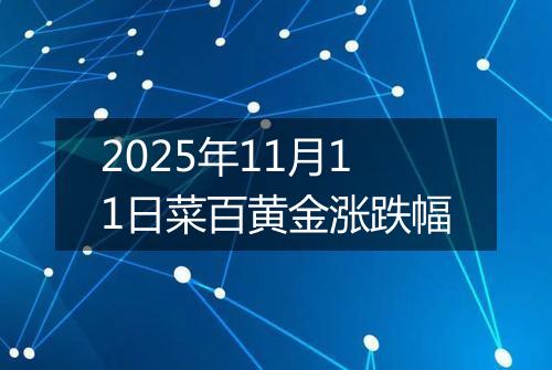 2025年11月11日菜百黄金涨跌幅