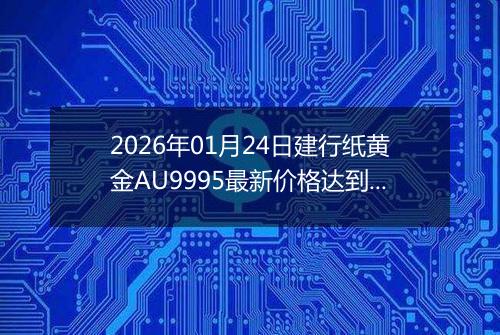 2026年01月24日建行纸黄金AU9995最新价格达到了多少一克
