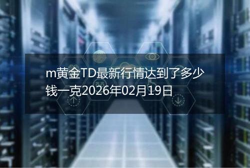 m黄金TD最新行情达到了多少钱一克2026年02月19日