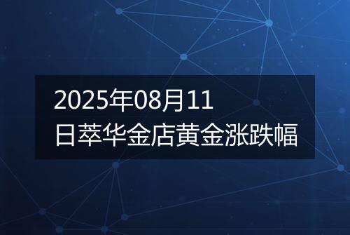 2025年08月11日萃华金店黄金涨跌幅