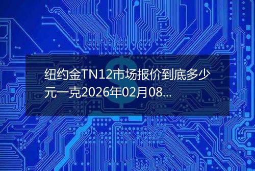 纽约金TN12市场报价到底多少元一克2026年02月08日
