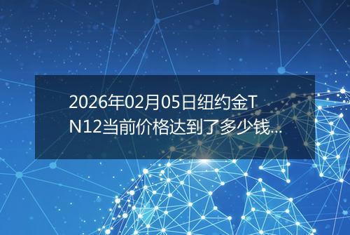 2026年02月05日纽约金TN12当前价格达到了多少钱一克2026年02月05日