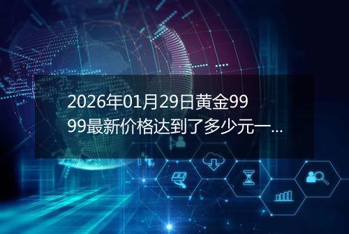 2026年01月29日黄金9999最新价格达到了多少元一克