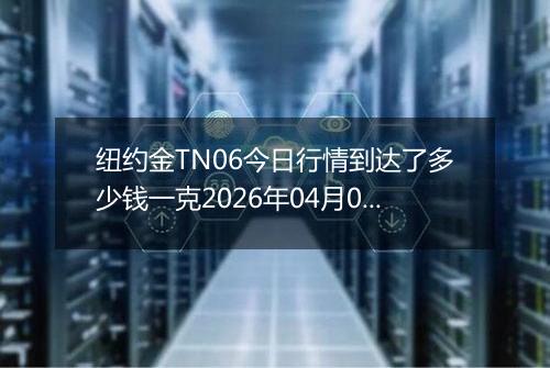 纽约金TN06今日行情到达了多少钱一克2026年04月08日