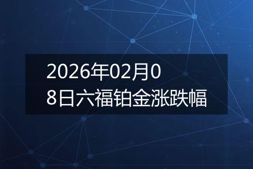 2026年02月08日六福铂金涨跌幅