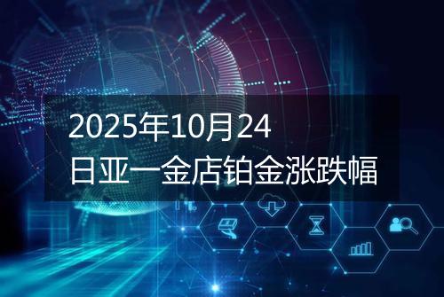 2025年10月24日亚一金店铂金涨跌幅