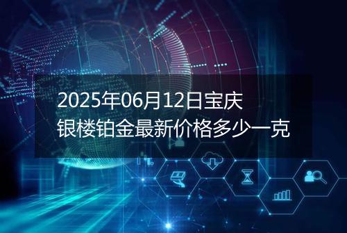 2025年06月12日宝庆银楼铂金最新价格多少一克