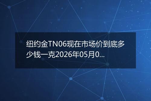 纽约金TN06现在市场价到底多少钱一克2026年05月04日