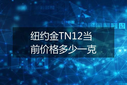 纽约金TN12当前价格多少一克